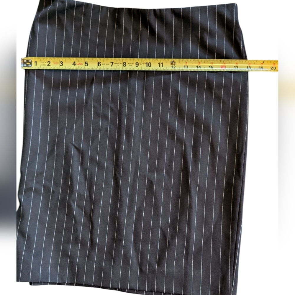 Black Pinstripe Skirt